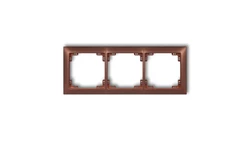 DECO Ramka uniwersalna potrójna z tworzywa DECO Soft brązowy metalik 9DRSO-3