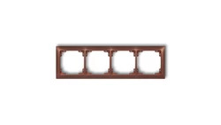 DECO Ramka uniwersalna poczwórna z tworzywa DECO Soft brązowy metalik 9DRSO-4
