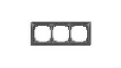 DECO Ramka uniwersalna potrójna z tworzywa DECO Soft grafitowy 11DRSO-3