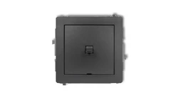 DECO Łącznik jednobiegunowy w stylu amerykańskim czarny mat 12DWPUS-1