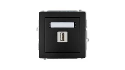 DECO gniazdo pojedyncze USB-AA 3.0 czarny mat 12DGUSB-5