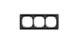 DECO Ramka uniwersalna potrójna z tworzywa DECO Soft czarny mat 12DRSO-3