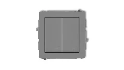 DECO Łącznik podwójny schodowy szary mat 27DWP-33