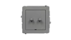 DECO Łącznik podwójny schodowy w stylu amerykańskim szary mat 27DWPUS-33