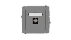 DECO Gniazdo antenowe pojedyncze TV szary mat 27DGTV-1