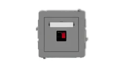 DECO Gniazdo głośnikowe pojedyncze szary mat 27DGG-1