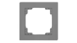 DECO Ramka uniwersalna pojedyncza z tworzywa szary mat 27DR-1