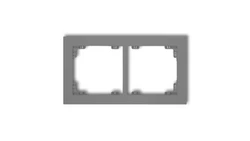 DECO Ramka uniwersalna podwójna z tworzywa szary mat 27DR-2