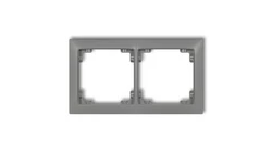 DECO Ramka uniwersalna podwójna z tworzywa DECO Soft szary mat 27DRSO-2
