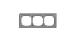 DECO Ramka uniwersalna potrójna z tworzywa DECO Soft szary mat 27DRSO-3