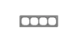 DECO Ramka uniwersalna poczwórna z tworzywa DECO Soft szary mat 27DRSO-4