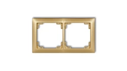 DECO Ramka uniwersalna podwójna z tworzywa DECO Soft złoty 29DRSO-2