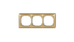 DECO Ramka uniwersalna potrójna z tworzywa DECO Soft złoty 29DRSO-3