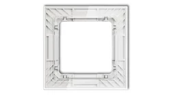 DECO Ramka uniwersalna pojedyncza transparentna DECO Art - efekt szkła (ramka: transparentna spód: biały) transparentny 52-0-DR