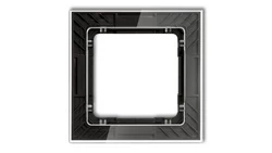 DECO Ramka uniwersalna pojedyncza transparentna DECO Art - efekt szkła (ramka: transparentna spód: czarny) transparentny 52-12-