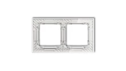 DECO Ramka uniwersalna podwójna transparentna DECO Art - efekt szkła (ramka: transparentna spód: biały) transparentny 52-0-DRS-