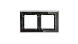 DECO Ramka uniwersalna podwójna transparentna DECO Art - efekt szkła (ramka: transparentna spód: czarny) transparentny 52-12-DR