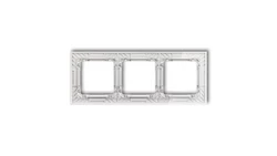 DECO Ramka uniwersalna potrójna transparentna DECO Art - efekt szkła (ramka: transparentna spód: biały) transparentny 52-0-DRS-