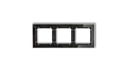 DECO Ramka uniwersalna potrójna transparentna DECO Art - efekt szkła (ramka: transparentna spód: czarny) transparentny 52-12-DR
