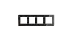 DECO Ramka uniwersalna poczwórna transparentna DECO Art - efekt szkła (ramka: transparentna spód: czarny) transparentny 52-12-D