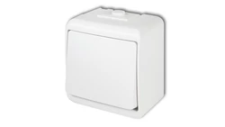 JUNIOR Łącznik jednobiegunowy podświetlany biały WHE-1L