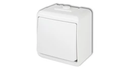 JUNIOR Łącznik jednobiegunowy biały IP54 WHE-1