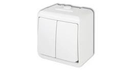 JUNIOR Łącznik świecznikowy biały IP54 WHE-2