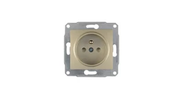 Sedna Gniazdo pojedyncze z/u 16A IP20 z przesłonami satyna SDN2800168