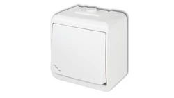 JUNIOR Łącznik schodowy biały IP54 WHE-3