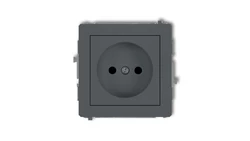 DECO Gniazdo pojedyncze b/u grafitowy mat 28DGP-1p