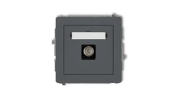 DECO Gniazdo antenowe pojedyncze TV grafitowy mat 28DGTV-1