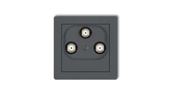 DECO Gniazdo multimedialne 3F DATA (UPC) grafitowy mat 28DGMU