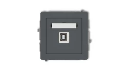 DECO Gniazdo pojedyncze USB-AB 2.0 grafitowy mat 28DGUSB-3