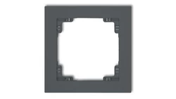 DECO Ramka uniwersalna pojedyncza z tworzywa grafitowy mat 28DR-1