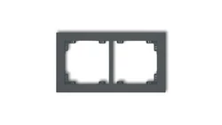 DECO Ramka uniwersalna podwójna z tworzywa grafitowy mat 28DR-2