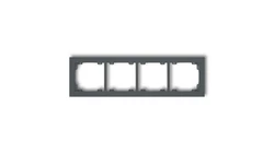 DECO Ramka uniwersalna poczwórna z tworzywa grafitowy mat 28DR-4