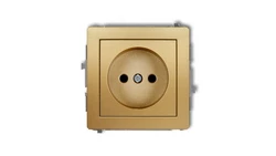 DECO Gniazdo pojedyncze b/u złoty 29DGP-1p