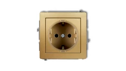 DECO Gniazdo pojedyncze z/u SCHUKO złoty 29DGP-1sp