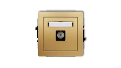 DECO Gniazdo antenowe pojedyncze TV złoty 29DGTV-1