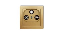 DECO Gniazdo antenowe 2 wyjścia SAT + TV złoty 29DGSN