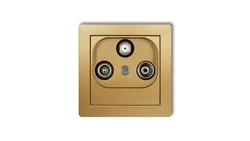 DECO Gniazdo antenowe RTV-SAT końcowe (2 wejścia antenowe) złoty 29DGST