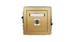 DECO Gniazdo antenowe pojedyncze typu F (SAT) pozłacany złoty 29DGF-1.1