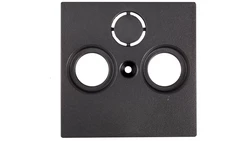 Merten System M Płytka centralna podwójna/potrójna gniazda antenowego TV/SAT antracyt MTN297514