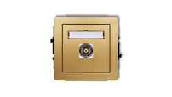 DECO Gniazdo pojedyncze BNC złoty 29DGBNC-1