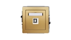 DECO Gniazdo pojedyncze USB-AB 2.0 złoty 29DGUSB-3