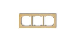 DECO Ramka uniwersalna potrójna z tworzywa złoty 29DR-3
