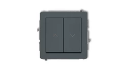 DECO Przycisk żaluzjowy grafitowy mat 28DWP-8