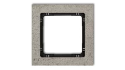 DECO Ramka uniwersalna pojedyncza - beton (ramka: jasnoszara spód: czarny) jasny szary 27-12-DRB-1