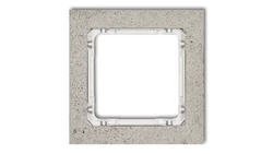 DECO Ramka uniwersalna pojedyncza - beton (ramka: jasnoszara spód: biały) jasny szary 27-0-DRB-1