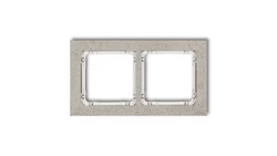 DECO Ramka uniwersalna podwójna - beton (ramka: jasnoszara spód: biały) jasny szary 27-0-DRB-2